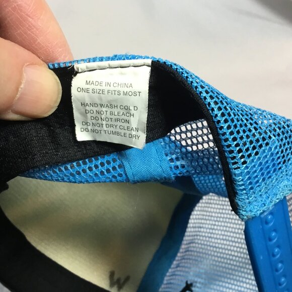 Flow Factory Mount Ashland Hat Cap Snap Back Blue Trucker Mesh Art Unisex O/S - Picture 7 of 8